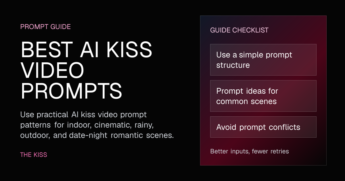 Best AI Kiss Video Prompts: Romantic Scene Ideas That Work | The Kiss